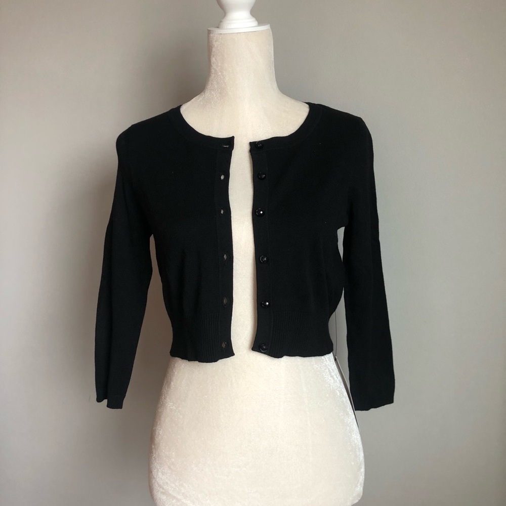 NWT Donna Ricco black cardigan. Sz XS